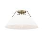 2_Orwell 18 3/4" Wide 3-Light Flush Mount in Aged Brass with Opal Glass more views
