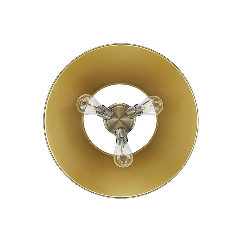 Image 3 Orwell 18 3/4" Wide 3-Light Flush Mount in Aged Brass more views