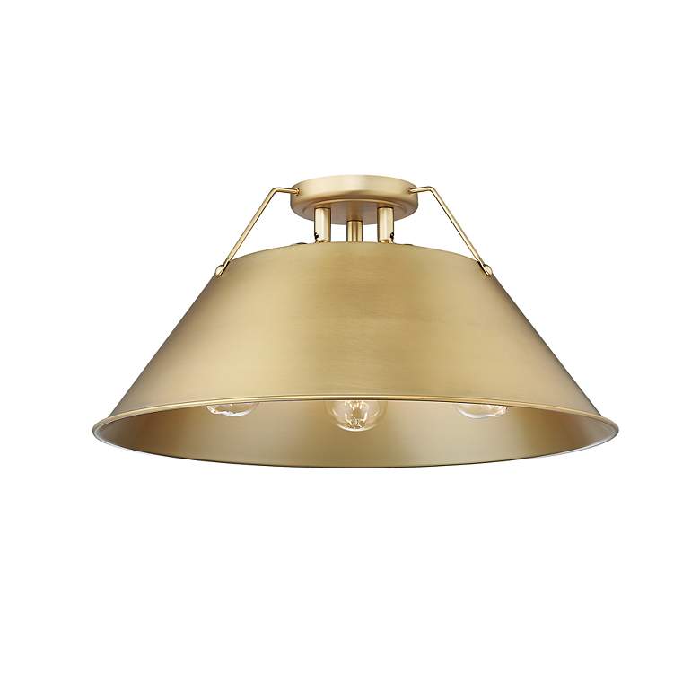 Image 2 Orwell 18 3/4" Wide 3-Light Flush Mount in Brushed Champagne Bronze more views