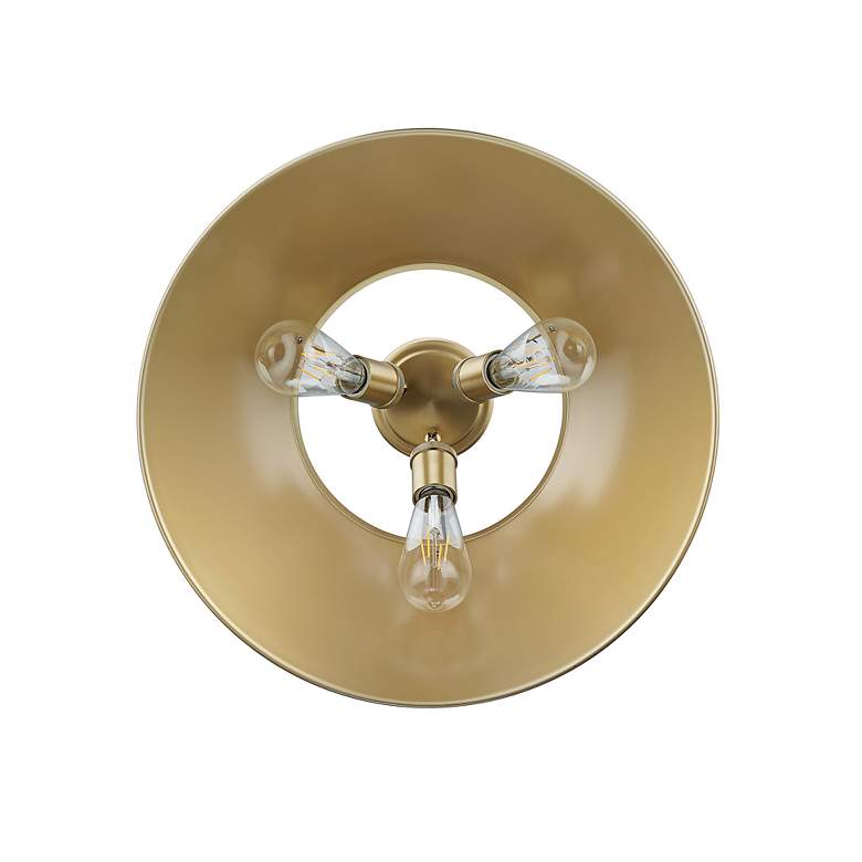 Image 3 Orwell 18 3/4" Wide 3-Light Flush Mount in Brushed Champagne Bronze more views