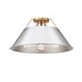 Thumbnail2 of Orwell 18 3/4" Wide 3-Light Flush Mount in Champagne Bronze with Chrom more views