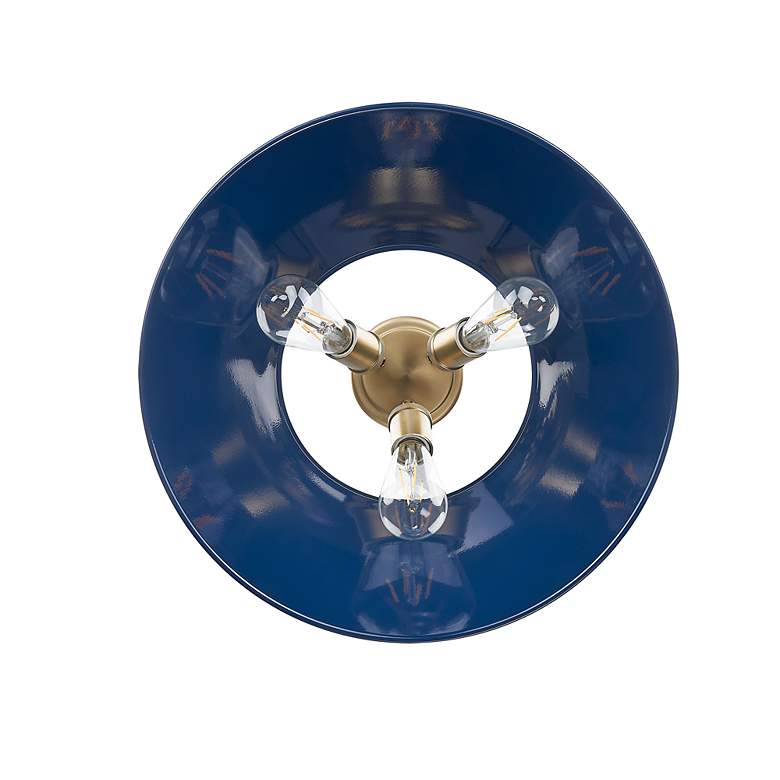 Image 3 Orwell 18 3/4" Wide 3-Light Flush Mount in Champagne Bronze with Matte more views