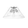 2_Orwell 18 3/4" Wide 3-Light Flush Mount in Chrome with Clear Glass more views