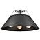 Orwell 18 3/4" Wide 3-Light Flush Mount in Chrome with Matte Black