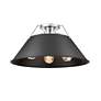 2_Orwell 18 3/4" Wide 3-Light Flush Mount in Chrome with Matte Black more views