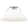 1_Orwell 18 3/4" Wide 3-Light Flush Mount in Chrome with Opal Glass
