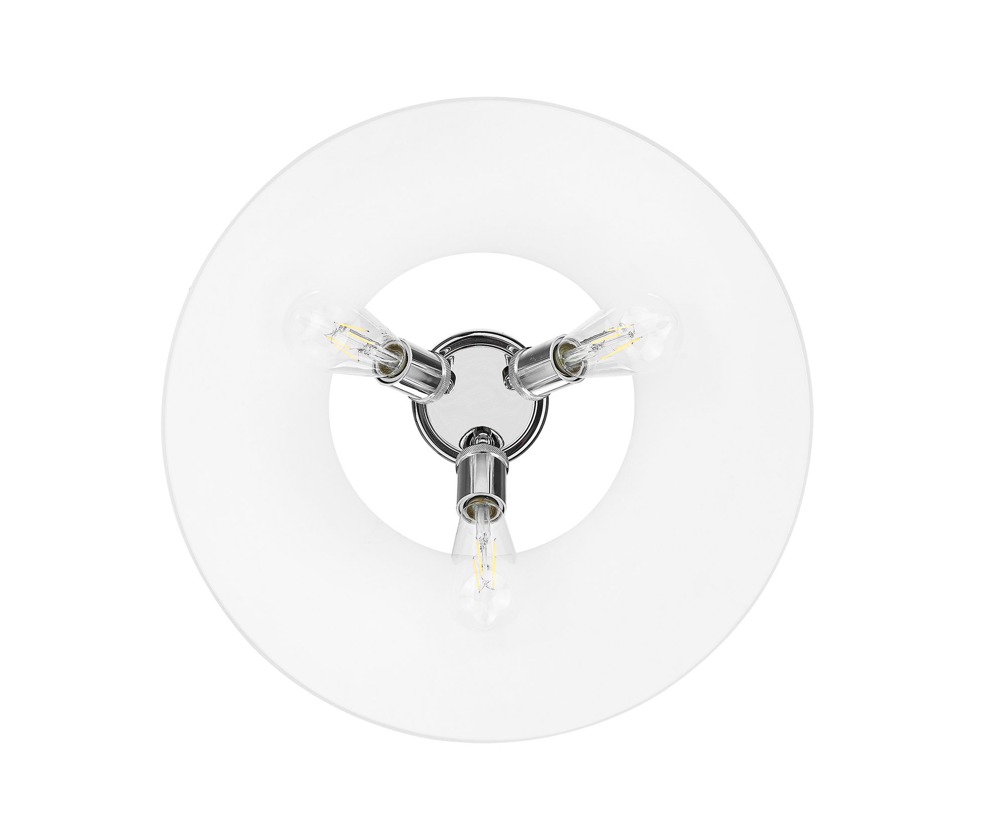 Image 3 Orwell 18 3/4" Wide 3-Light Flush Mount in Chrome with Opal Glass more views