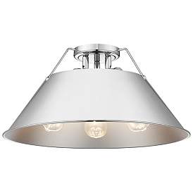 Image1 of Orwell 18 3/4" Wide 3-Light Flush Mount in Chrome