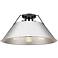 Orwell 18 3/4" Wide 3-Light Flush Mount in Matte Black with Chrome