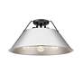 2_Orwell 18 3/4" Wide 3-Light Flush Mount in Matte Black with Chrome more views
