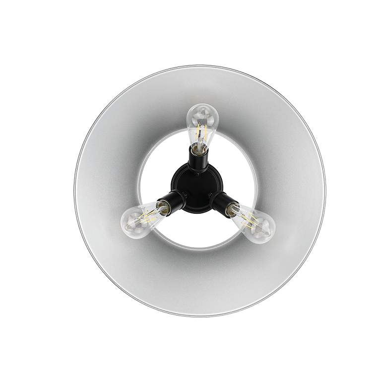 Image 3 Orwell 18 3/4" Wide 3-Light Flush Mount in Matte Black with Chrome more views