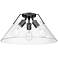 Orwell 18 3/4" Wide 3-Light Flush Mount in Matte Black with Clear Glas