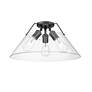 2_Orwell 18 3/4" Wide 3-Light Flush Mount in Matte Black with Clear Glas more views