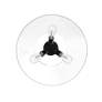 3_Orwell 18 3/4" Wide 3-Light Flush Mount in Matte Black with Clear Glas more views