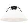 Orwell 18 3/4" Wide 3-Light Flush Mount in Matte Black with Opal Glass