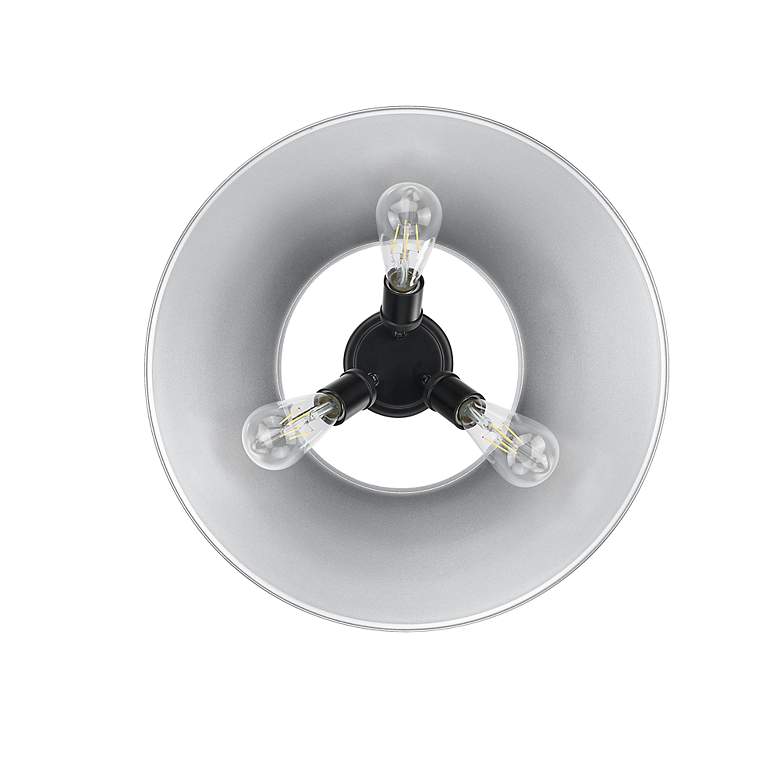 Image 3 Orwell 18 3/4" Wide 3-Light Flush Mount in Matte Black with Pewter more views