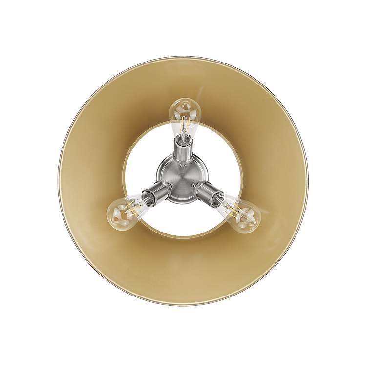 Image 3 Orwell 18 3/4" Wide 3-Light Flush Mount in Pewter with Champagne Bronz more views