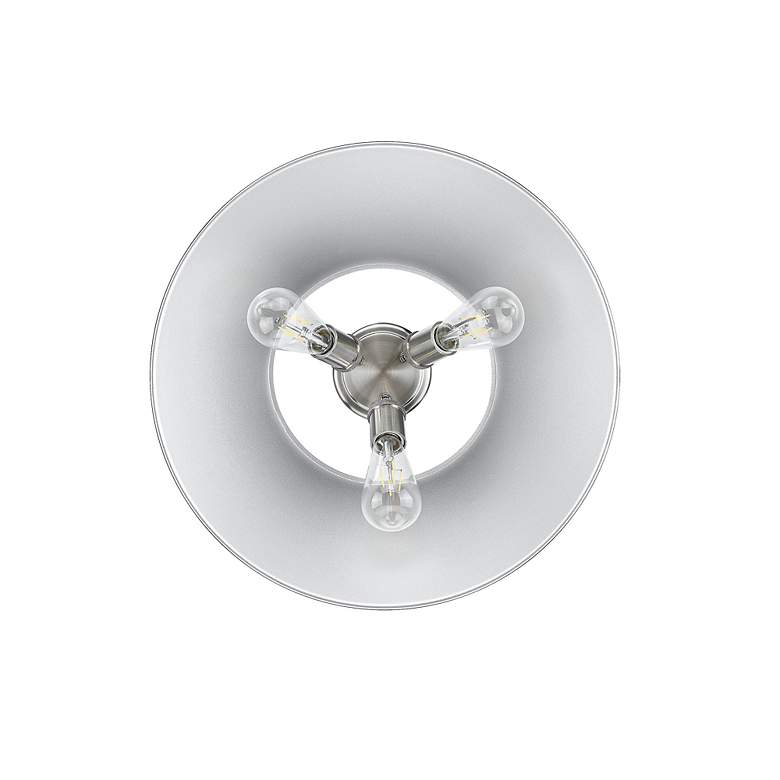 Image 3 Orwell 18 3/4" Wide 3-Light Flush Mount in Pewter with Chrome more views
