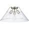 Orwell 18 3/4" Wide 3-Light Flush Mount in Pewter with Clear Glass