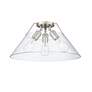 2_Orwell 18 3/4" Wide 3-Light Flush Mount in Pewter with Clear Glass more views