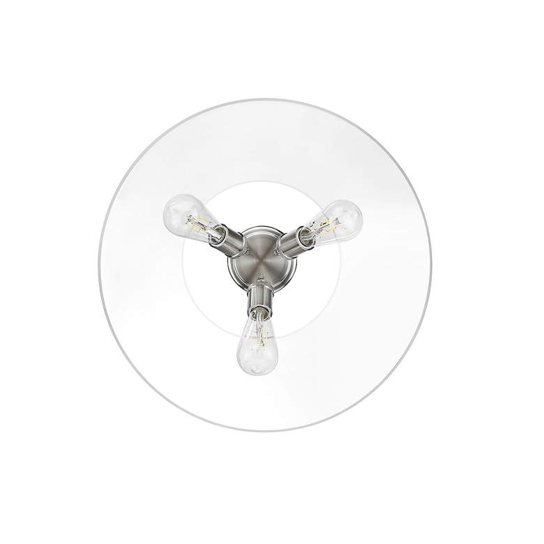 Image 3 Orwell 18 3/4" Wide 3-Light Flush Mount in Pewter with Clear Glass more views