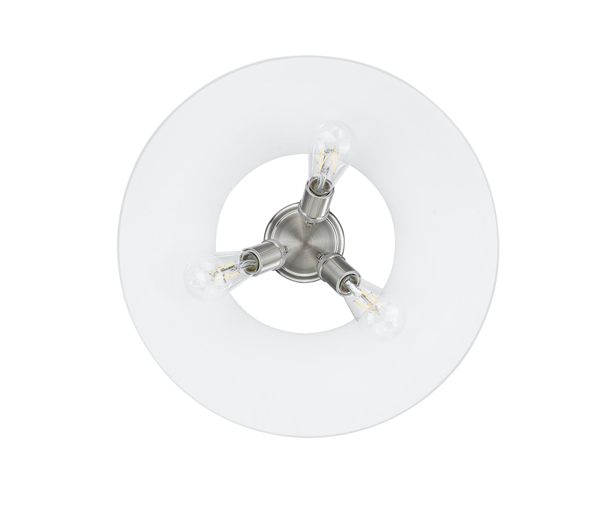 Image 3 Orwell 18 3/4" Wide 3-Light Flush Mount in Pewter with Opal Glass more views