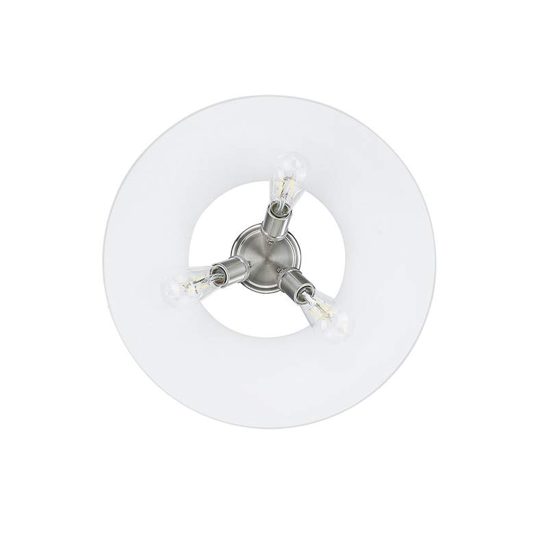 Image 3 Orwell 18 3/4" Wide 3-Light Flush Mount in Pewter with Opal Glass more views