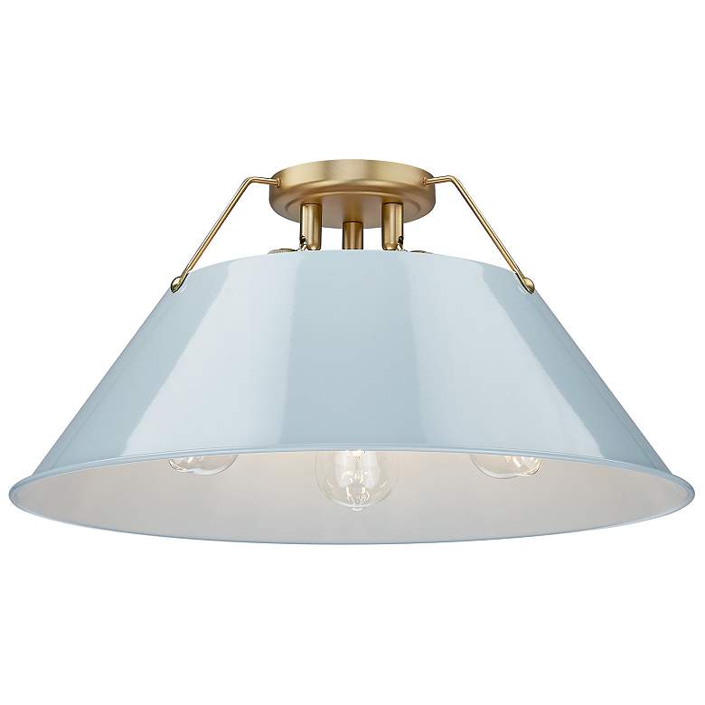 Image 1 Orwell 18 3/4" Wide Champagne Bronze 3-Light Ceiling Light