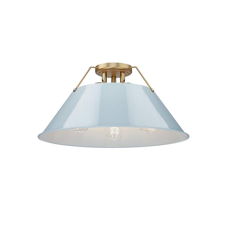 Image 2 Orwell 18 3/4" Wide Champagne Bronze 3-Light Ceiling Light more views