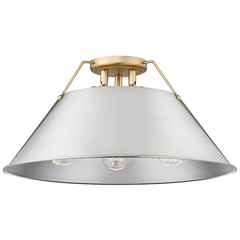 Image 1 Orwell 18 3/4" Wide Champagne Bronze 3-Light Ceiling Light