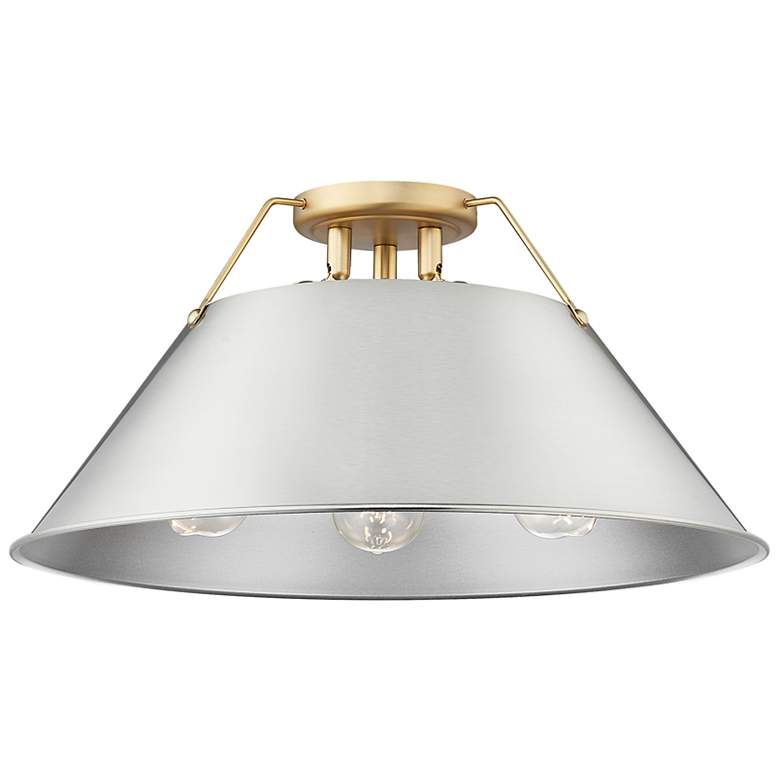 Image 2 Orwell 18 3/4" Wide Champagne Bronze 3-Light Ceiling Light more views