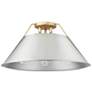 2_Orwell 18 3/4" Wide Champagne Bronze 3-Light Ceiling Light more views