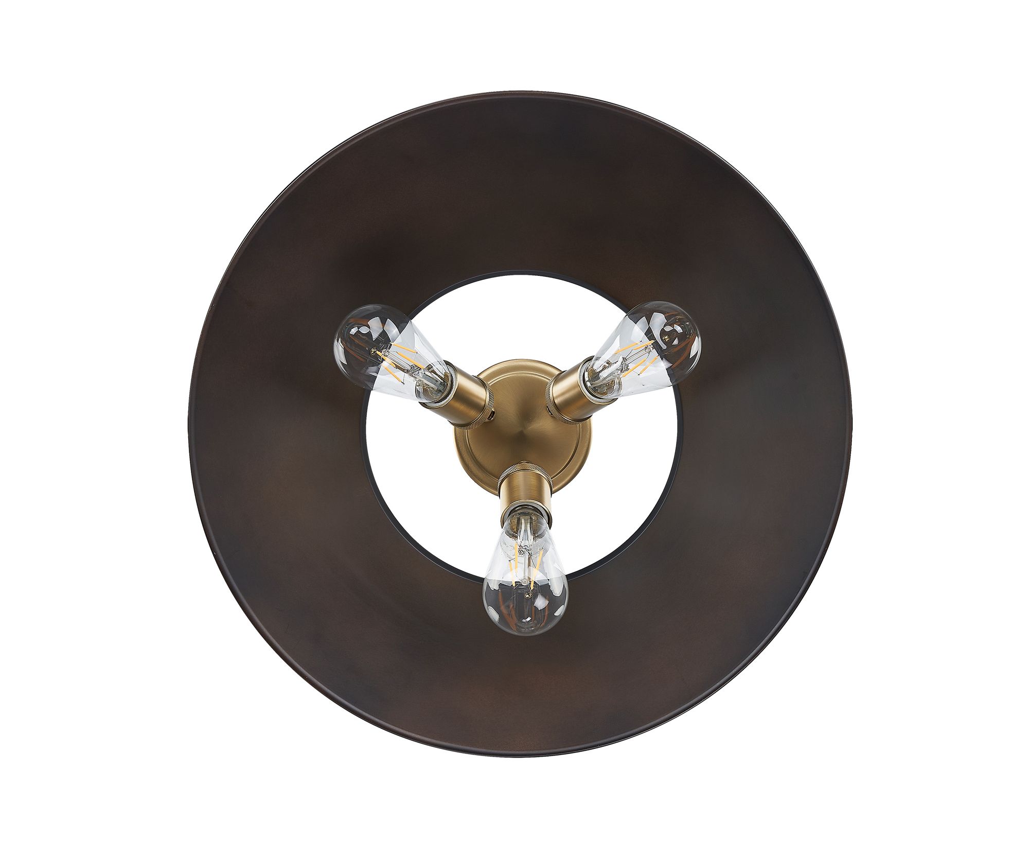 Image 3 Orwell 18 3/4" Wide Champagne Bronze 3-Light Ceiling Light more views