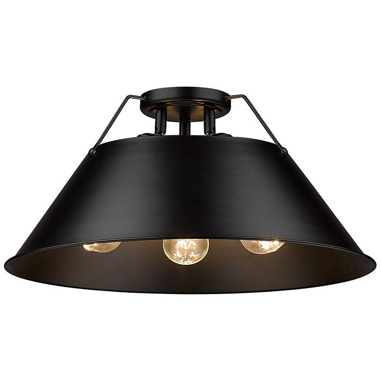 Image 2 Orwell 18 3/4" Wide Matte Black Ceiling Light