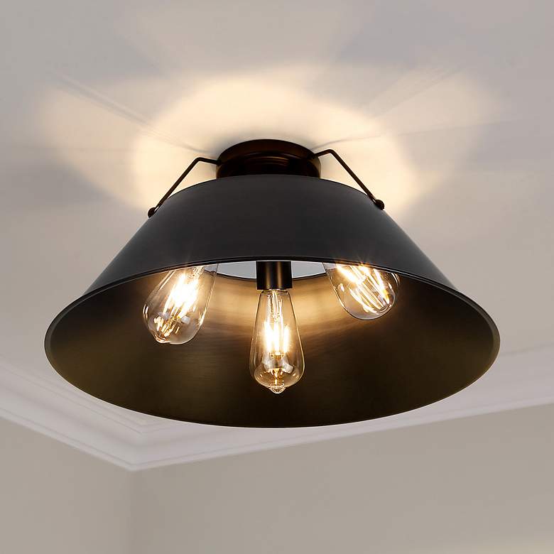 Image 1 Orwell 18 3/4" Wide Matte Black Ceiling Light