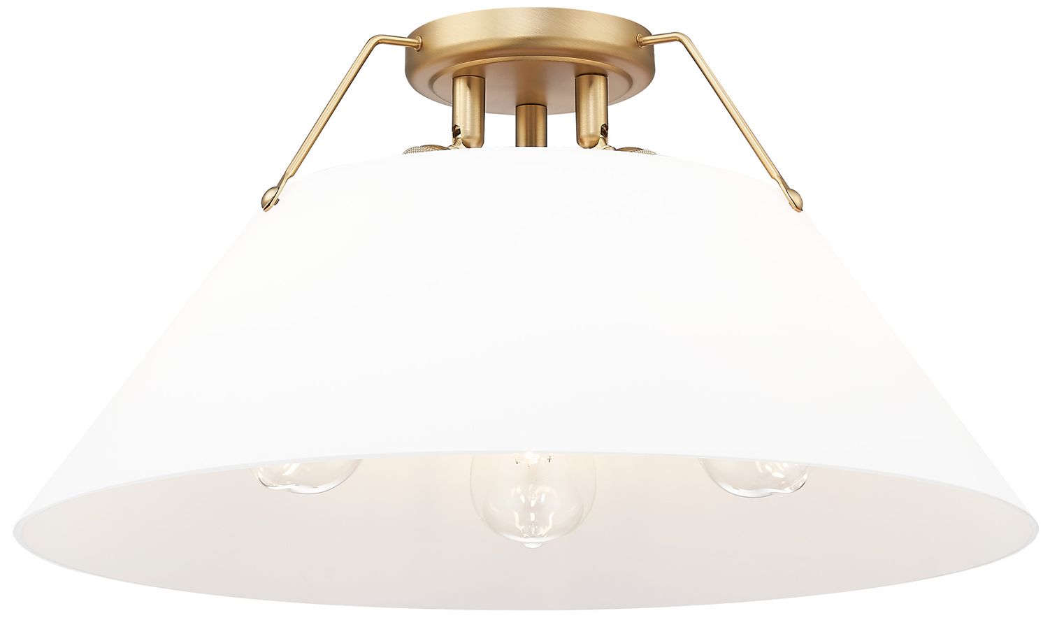 Orwell 18 3/4"W Champagne Bronze Ceiling Light w/ Opal Glass