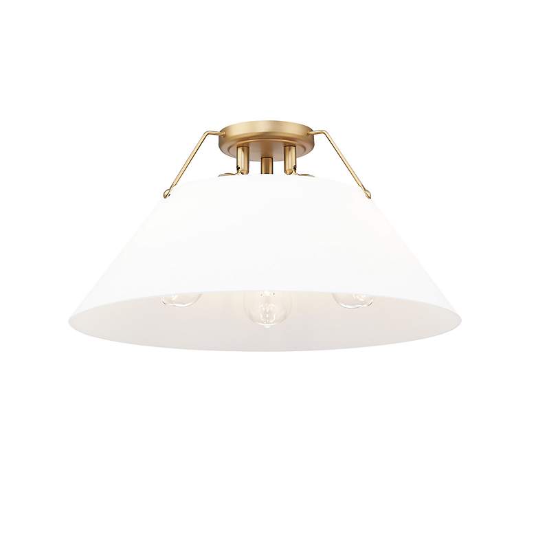 Image 2 Orwell 18 3/4"W Champagne Bronze Ceiling Light w/ Opal Glass more views