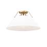 2_Orwell 18 3/4"W Champagne Bronze Ceiling Light w/ Opal Glass more views