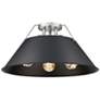 1_Orwell 18 3/4"W Pewter Ceiling Light with Matte Black Shade