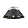 2_Orwell 18 3/4"W Pewter Ceiling Light with Matte Black Shade more views