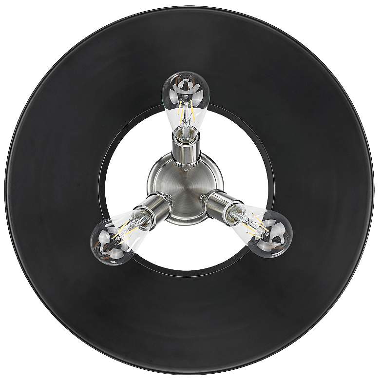 Image 4 Orwell 18 3/4"W Pewter Ceiling Light with Matte Black Shade more views