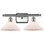 Orwell 18" 2-Light Brushed Satin Nickel Bath Light w/ Matte White Shad