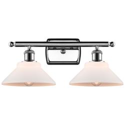 Orwell 18" 2-Light Polished Chrome Bath Light w/ Matte White Shade