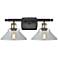 Orwell 18" Wide 2 Light Black Brass Bath Vanity Light w/ Clear Shade