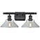 Orwell 18" Wide 2 Light Matte Black Bath Vanity Light w/ Clear Shade