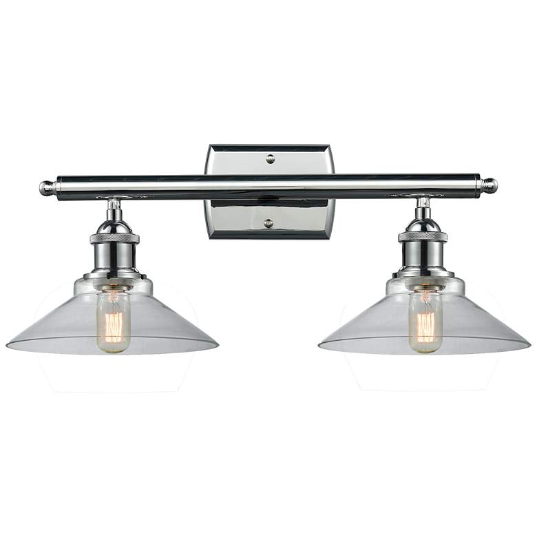 Image 1 Orwell 18" Wide 2 Light Polished Chrome Bath Vanity Light w/ Clear Sha