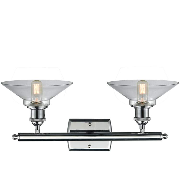 Image 2 Orwell 18" Wide 2 Light Polished Chrome Bath Vanity Light w/ Clear Sha more views