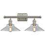 Orwell 18"W 2 Light Brushed Satin Nickel Bath Vanity Light w/ Clear Sh