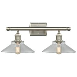 Orwell 18"W 2 Light Brushed Satin Nickel Bath Vanity Light w/ Clear Sh