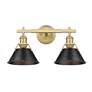 2_Orwell 2-Light Vanity Light in Champagne Bronze with Matte Black more views